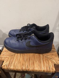 Nike Men's Air Force 1 Blue and Black Athletic Shoes Size 11