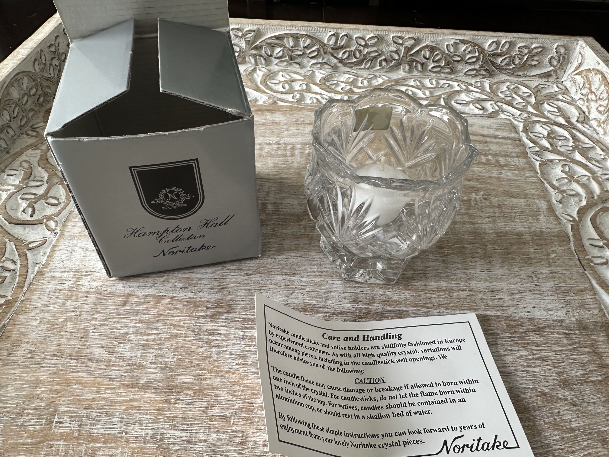 Crystal candle holder