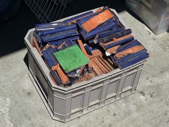 Crate full of tile