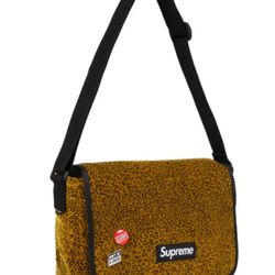 Supreme Velvet Small Messenger Bag | Tan Leopard
