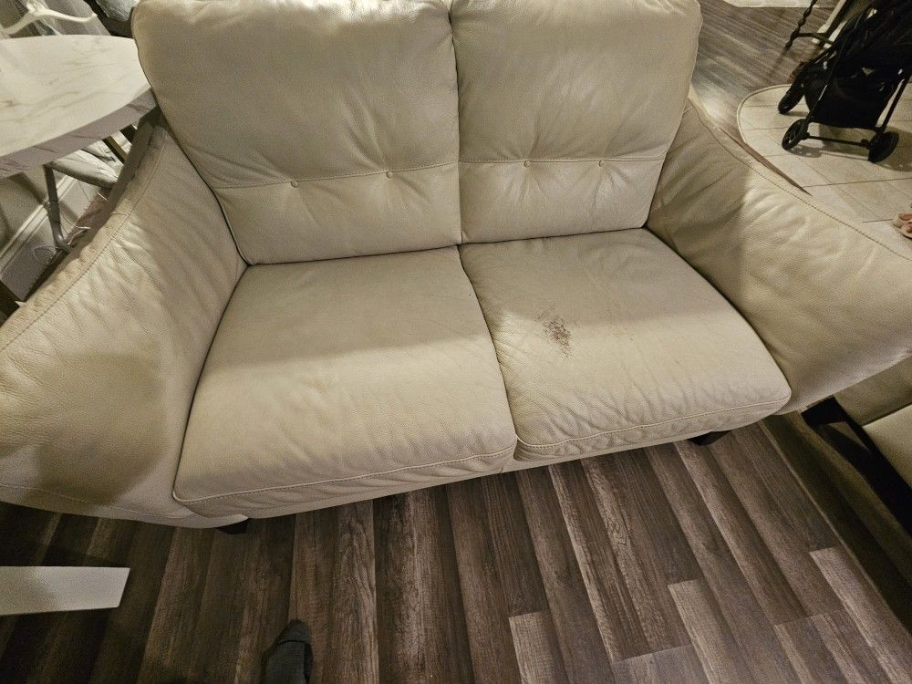 White Leather Couch