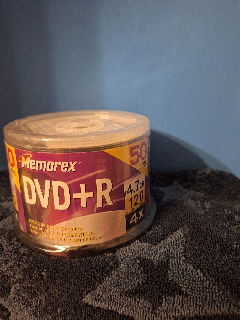 Memorex Dvd +R 50 Pack 4.7GB 120 Minute-$20