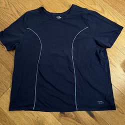 Liz & Me navy blue activewear or athletic t-shirt