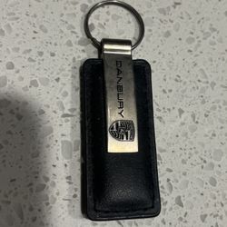 Porsche keychain leather With Enameled Shield