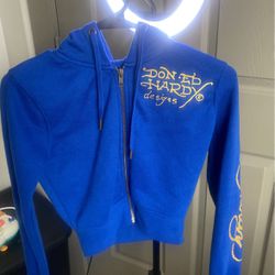 BLUE ED HARDY HOODIE  Size S 