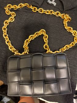 Bottega Veneta Cassette Chain Crossbody Bag Padded Maxi Intrecciato Leather