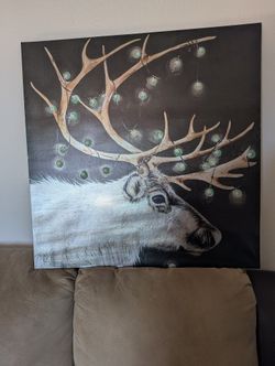 Reindeer Print Canvas