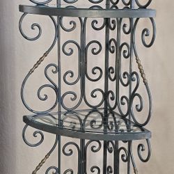 Wrought Iron Metal Corner Shelf