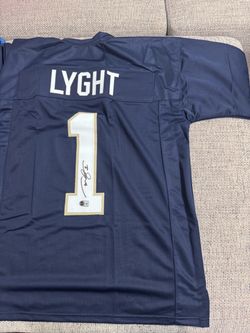 Todd Lyght Signed Autograph Custom Jersey-Beckett Coa-Notre Dame Fighting Irish