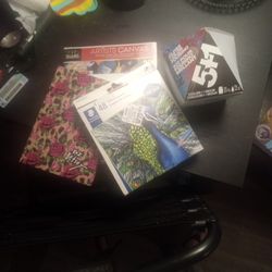 Canvas Board, Betsy Notebook, 48 Colored Pencils, Gloss Color Pouring Paint 