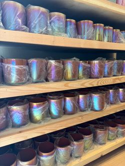 Bulk 12oz Glass Vases / Cups – Various Colors – 3,500 Units Available
