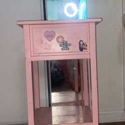Baby Girl Pink Night Stand / A Little Bit Of Makeup Marks/