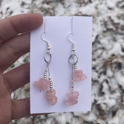 Rose Quartz Dangle Earrings