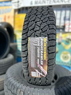 235-75R15 a/t Blackhawk tires 🛞