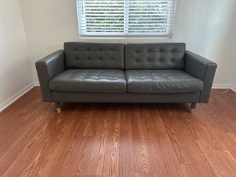 Ikea Morabo Grey/Green leather sofa