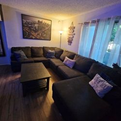 Sectional Dark Grayish Navy Blue