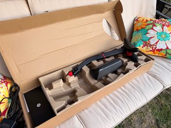 The Ninebot steering bar kit (knee control bar or go-kart steering assembly) and the stereo kit (Ninebot Bluetooth Engine Speaker) + Charger