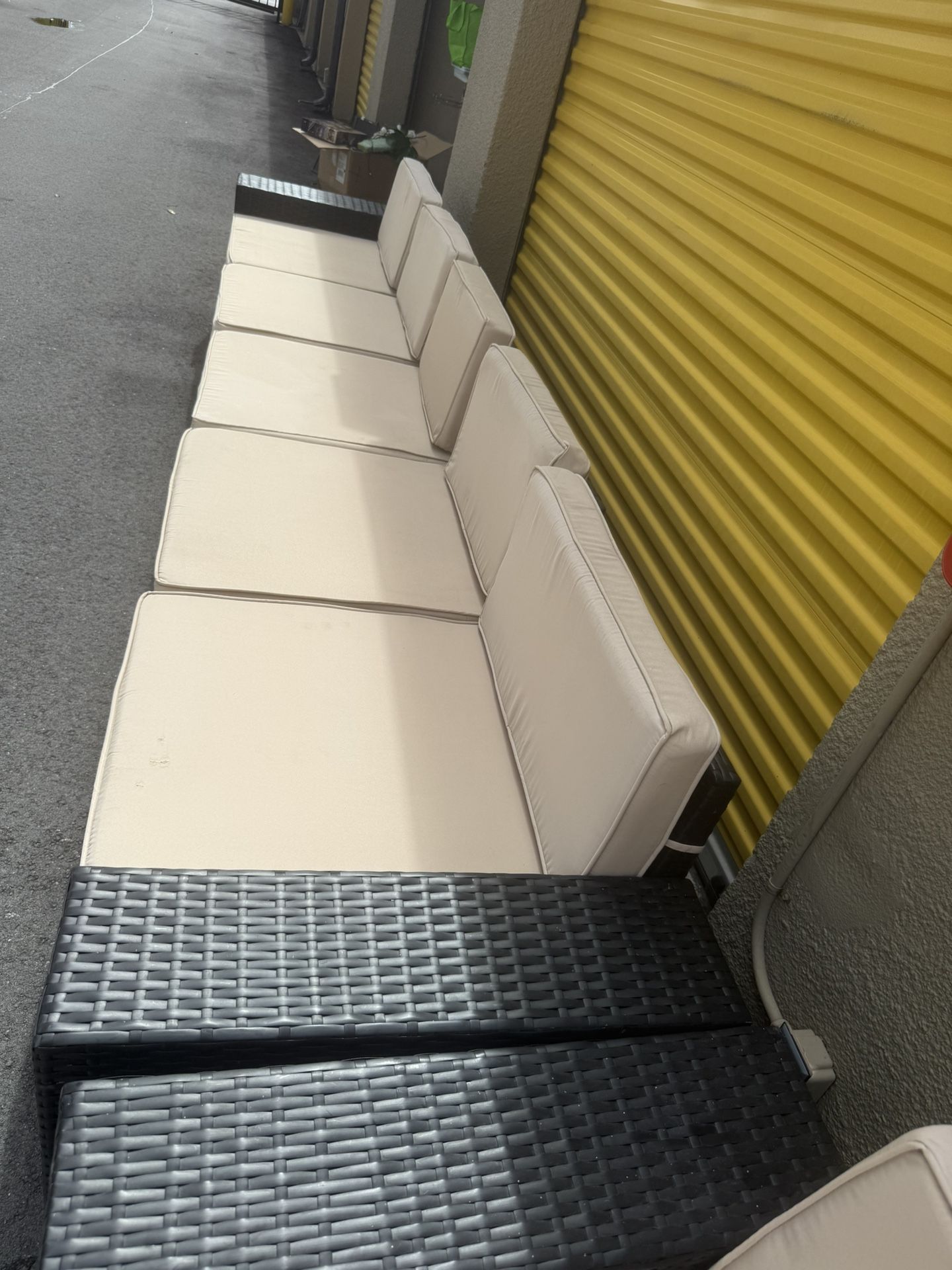 Two 5 Seater Outdoor Couch Sectional Wicker Cushion Patio Furniture 