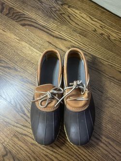 L.L. Bean Made In USA Leather Mocs Rain/Duck Boots