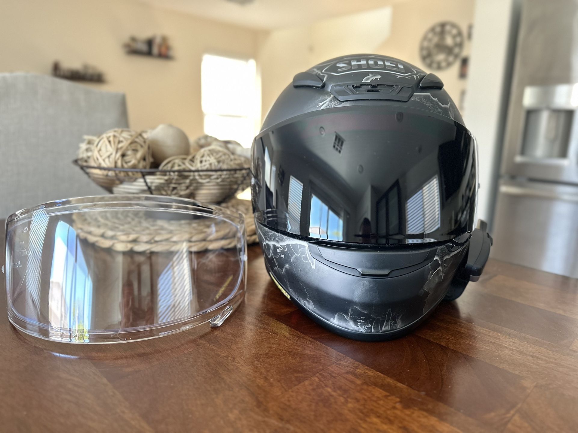 Shoei RF 1200 Ruts Racing Motorcycle Helmet Size M w/Sena 20S Evo