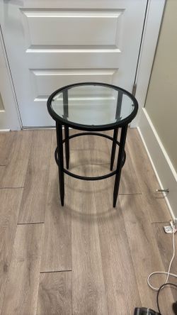 Glass side table