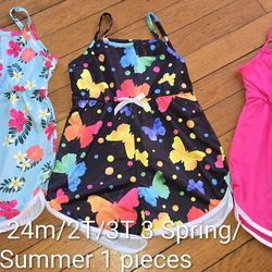 18m-3T toddler girls rompers multicolored