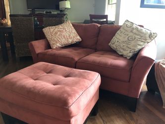 Cindy Crawford couch and ottoman