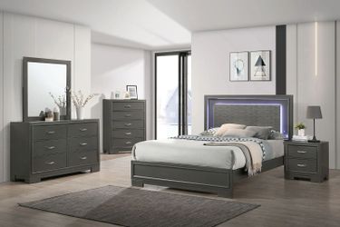 Brand New Alison Queen Size LED Bedroom Set