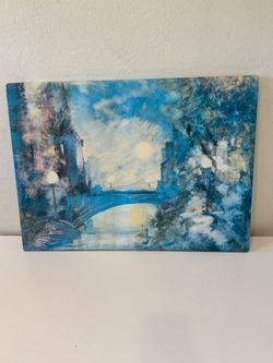 IKEA Art Expressionist Style IKEA canvas abstract painting 31.5” wide x 23” tall