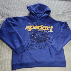 Sp5der TC BLUE HOODIE SIZE L