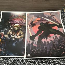 2014 TMNT Leonardo & Raphael Posters 