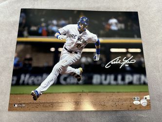 Christian Yelich Brewers Signed Autographed 16x20 Photograph Photo JSA COA