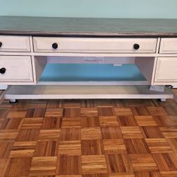 ✨ LIKE NEW! Bayside Furnishings Ashlyn 60" Farmhouse Desk – Built-in Power!