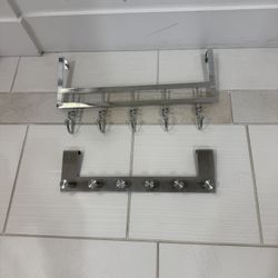 IKEA Over Door Hook 5 Coat and 4 Coat hanger