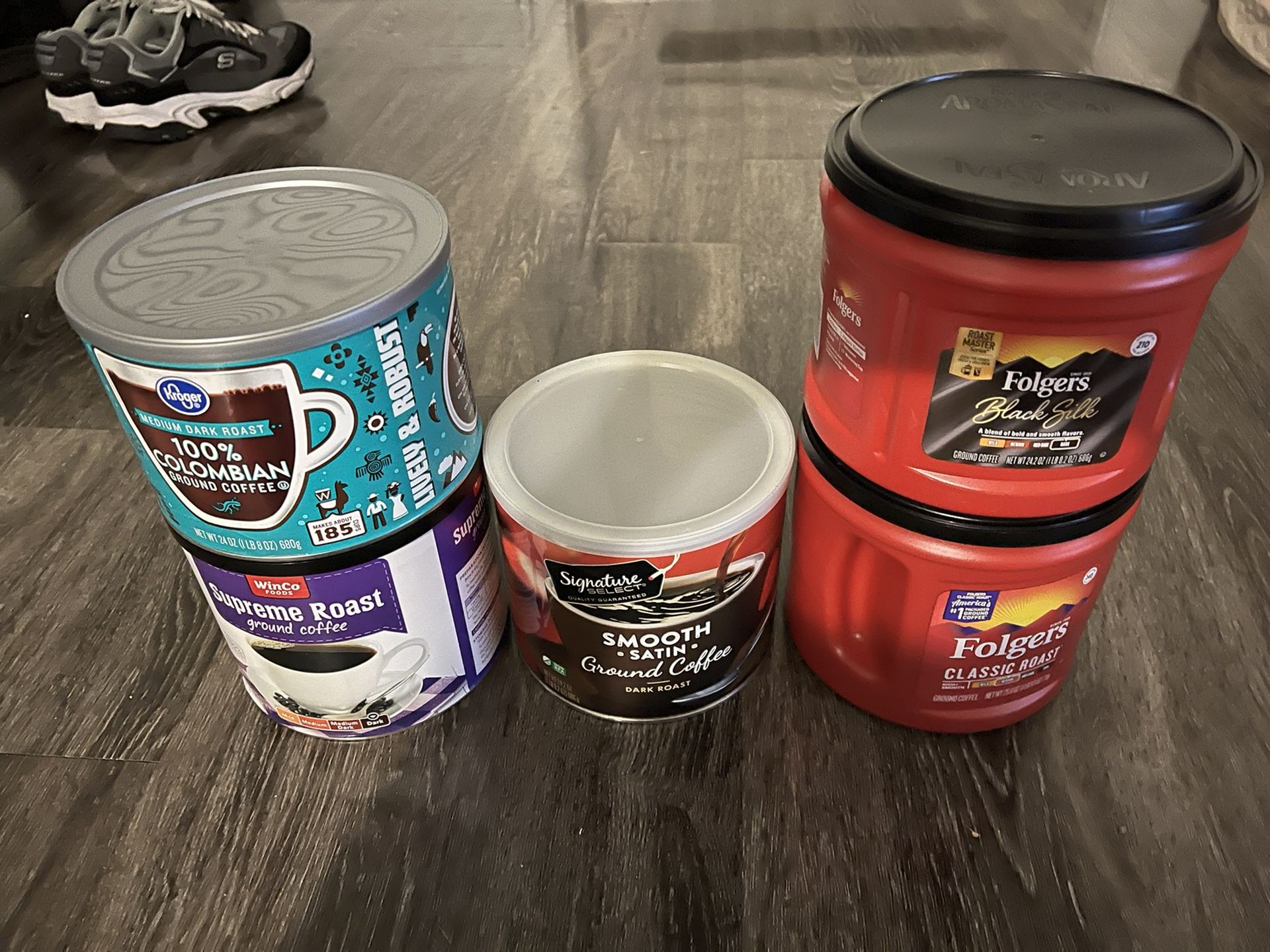 Empty Coffee Cans