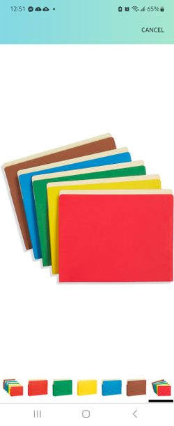 24 Pcs Expanding File Pockets, Letter Size, 3.5” Expansion, Assorted Color