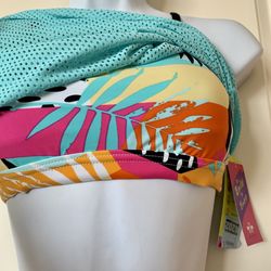 Juniors’ ZX Sport Hang Ten Mesh Layered Tankini Top