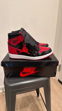 Size 8 mens - Nike Patent Red Jordan 1 High - Stussy supreme kith