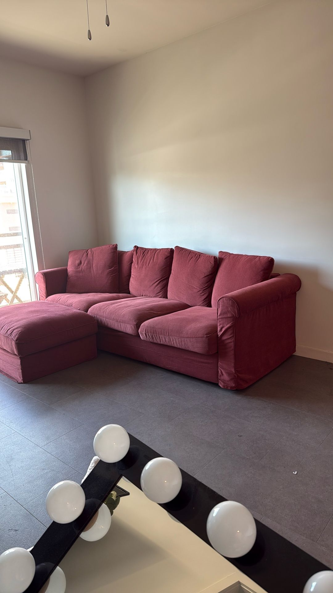 IKEA Härlanda sofa, light red