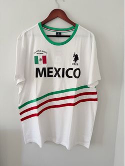 Soccer jersey men’s cotton premium white Mexico size XL