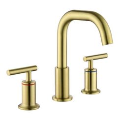 Widespread 2-Handle Bathroom Faucet in Brushed Gold