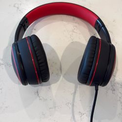 Red and black gaming headphones