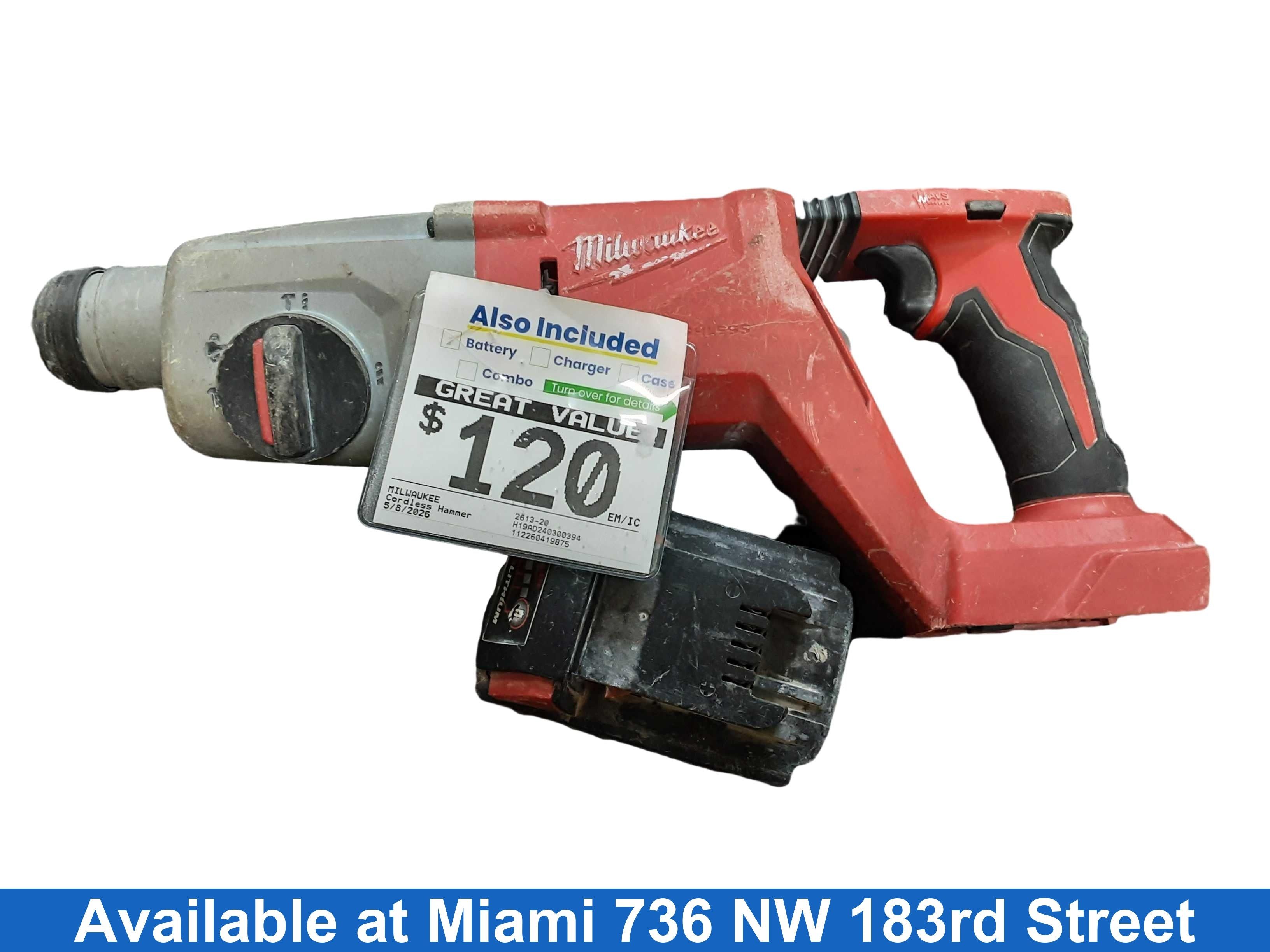 Milwaukee 2613-20 Red Cordless Hammer Drill