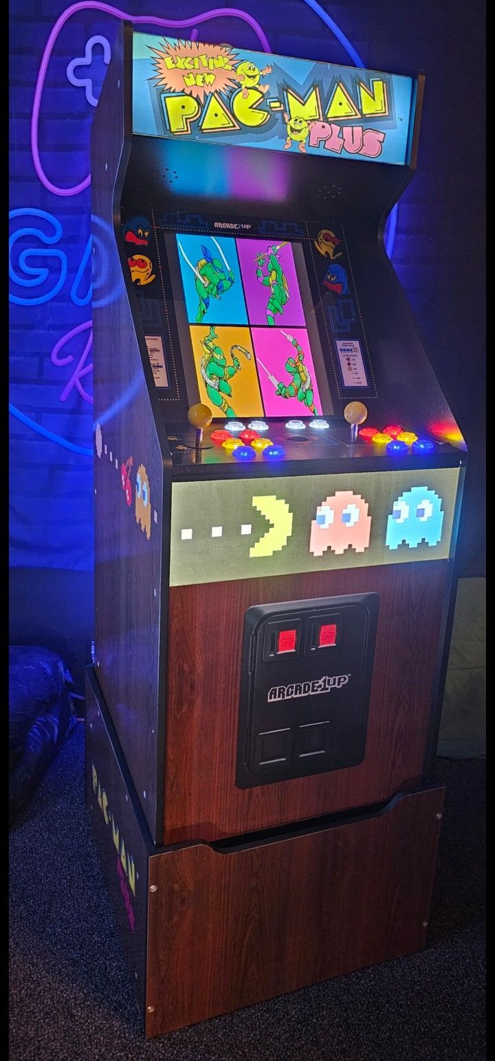 Retro Gaming Pac Man Arcade1up Cabinet With Over 15,000 Video Games