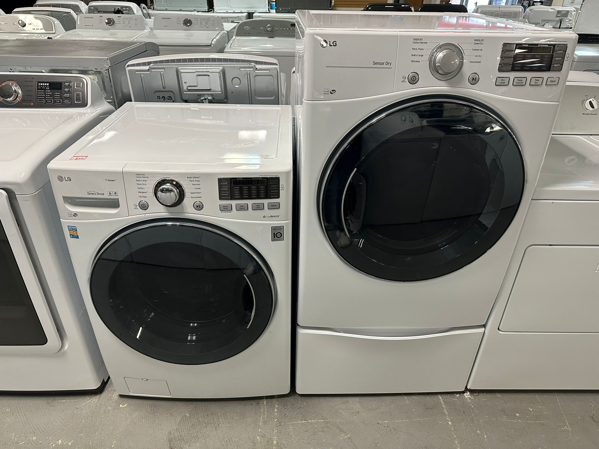 LG REFURBISHED LIKE NEW STACKABLE WASHER DRYER SET WITH WARRANTY