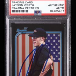 Jayson Werth Signed 1997 Bowman International #433 RC (PSA)