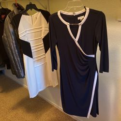 Blue and white Calvin Klein dress