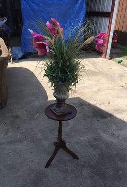 Flowers and table