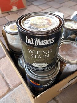 Old masters wiping stain and clears
