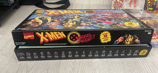 Marvel X-Men Under Siege Board Game and Marvel Legends Action Figures